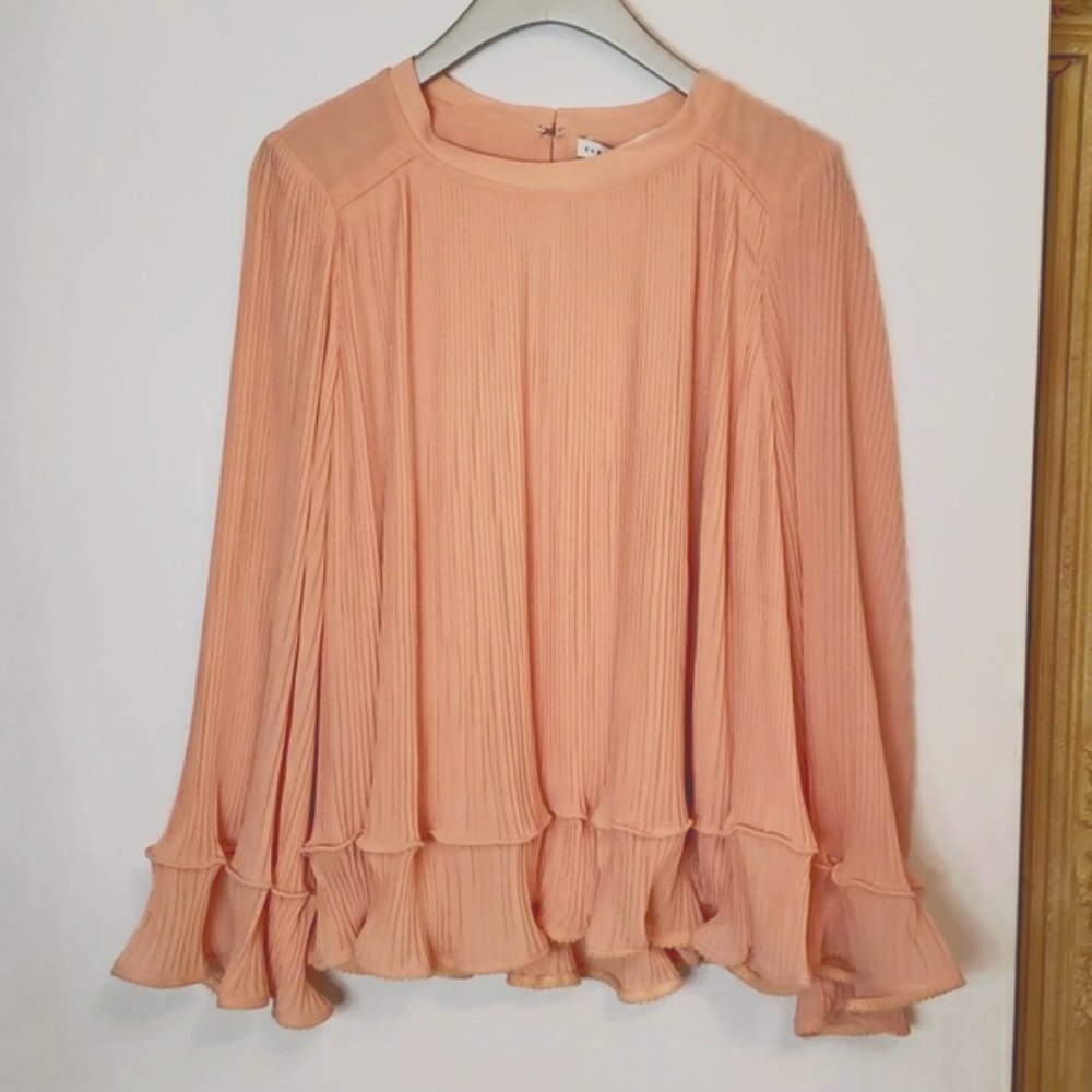 NWT English Factory Pleated Blouse Top S